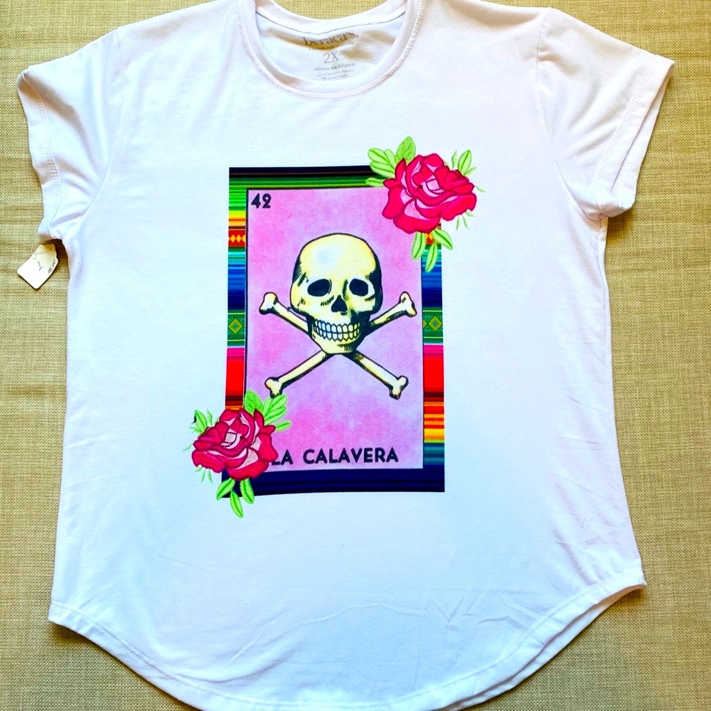 Day Of The Dead Women’s T-Shirts. Calavera Loteria
